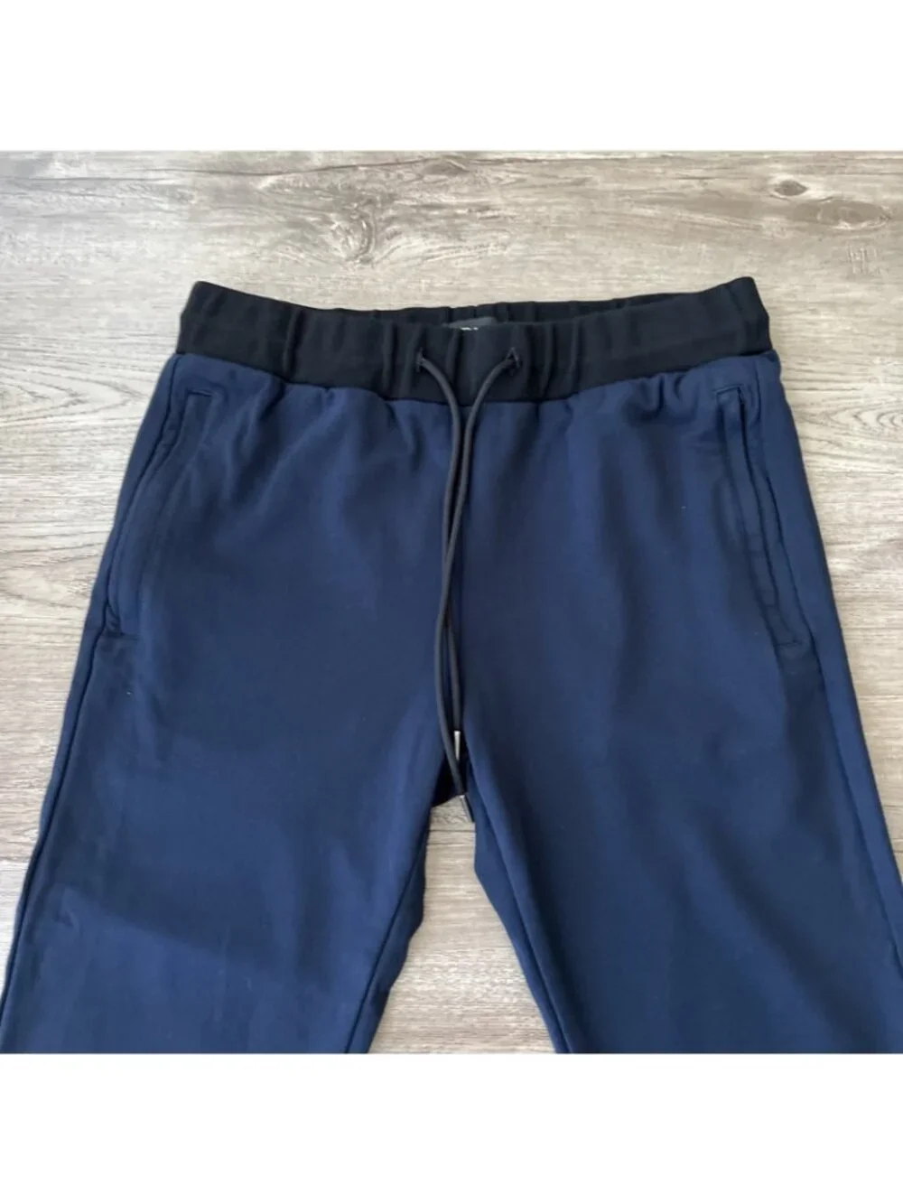 Theory Demir Plinth Tech Knit Jogger Pants Mens XS Blue Tapered Athleisure